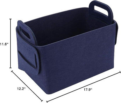 Storage Basket Felt Storage Bin Collapsible& Convenient Box Organizer - Image 8