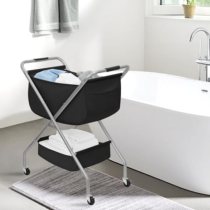 STORAGE MANIAC Collapsible Laundry Cart - Image 8