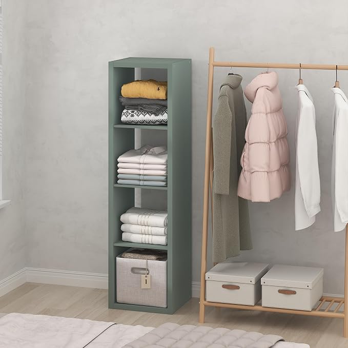 Furinno Cubic Closet Organizers and Storage, 4-Cube Closet Organizer, Vertical by Furinno-FitsYourSpaceFitsYourBudget