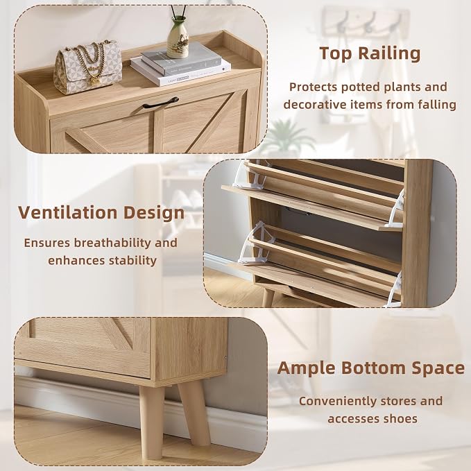 LEYAOYAO Shoe Cabinet Storage for Entryway - Image 5