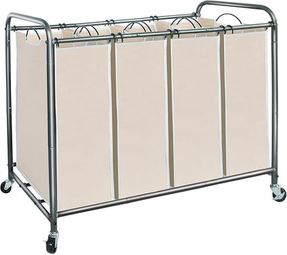 STORAGE MANIAC Laundry Sorter 4 Section, 47.8 Gal Laundry Hamper by STORAGEMANIAC