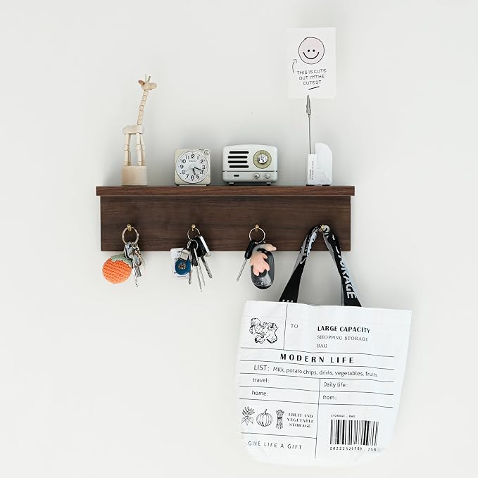 Entrance Coat Rack ，Coat Hooks, Wall-Mounted Wooden Hook Rack, Wall-Mounted - Image 4
