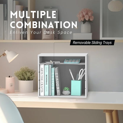 5 Tier Wood Desk Organizer, Mail Sorter and Paper Organizer - Image 4