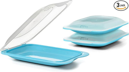 TATAY Cold Meat Containers for Fridge | Set of 3 Mini | Fridge Storage | by TATAY