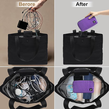 simtoper Small Electronics Organizer Travel Case – Slim Travel Cable Pouch - Image 5