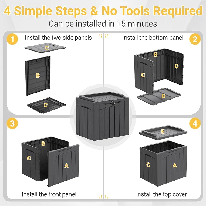 Greesum Outdoor Storage Box 31 Gallon Storage Box - Image 8