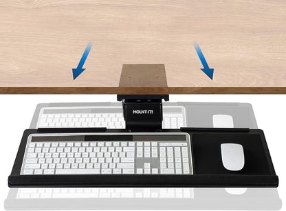 Mount-It! Under Desk Keyboard Tray – Adjustable Slide-Out Keyboard Drawer - Image 9