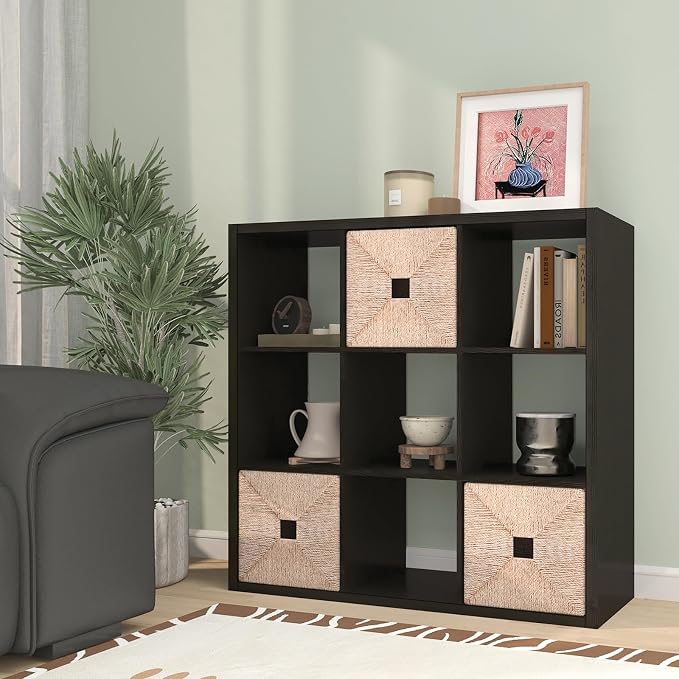 [2026 Wooden Thick Frame 9 Cube Storage Organizer Shelf - Image 2