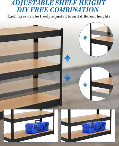Garage Storage Shelves, Loads 1320 LBS, Metal Storage Utility Racks - Image 6