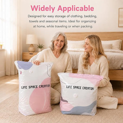 3 PACK No-Pump Vacuum Storage Bags, Cube Compression Life Space Saving Storage - Image 5