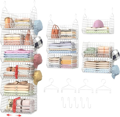 6 Tier Extra Large Hanging Closet Organizer, Closet Storage Hanging by Jautokerdar