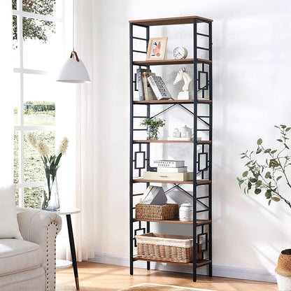 HOMISSUE Tall Bookshelf, 84 Inch Industrial Bookshelf - Image 3
