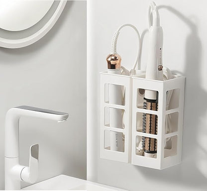 2 Set Hair Tool Organizer Wall Mount, Hanging Bathroom Hair Tool Organizer by Zdesign