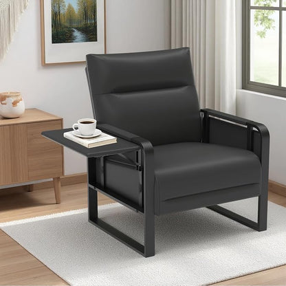 Upholstered Accent Sofa, Modern Faux Leather Chair by Tbillionnext