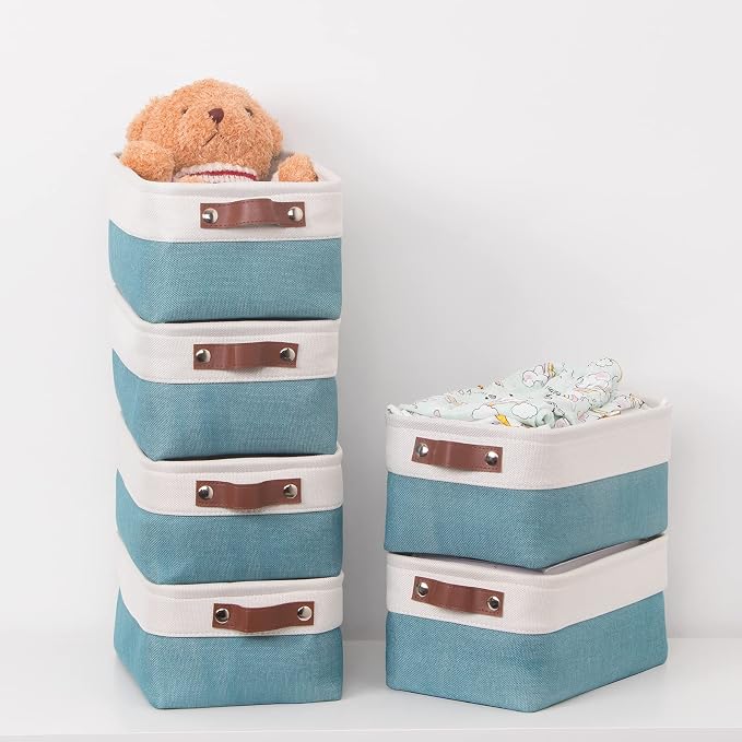 HNZIGE Storage Baskets Bins Set, Small Fabric Baskets - Image 7