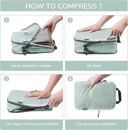 CherryNow Compression Packing Cubes, 7 Set Packing Cubes - Image 3