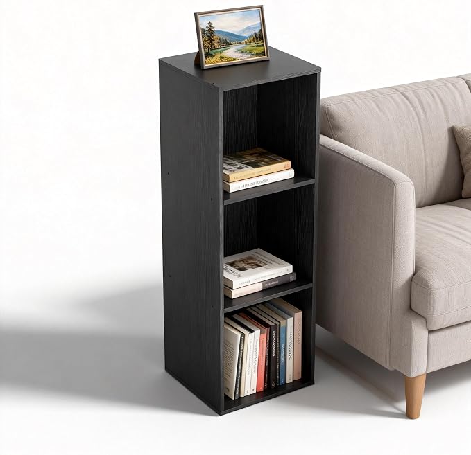 3 Cube Storage Organizer, 3 Tier Cube Low Bookcase Freestanding Storage Display - Image 9