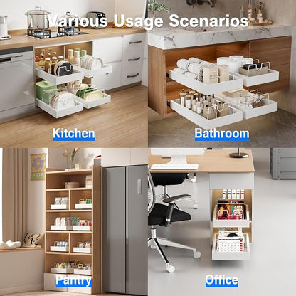Mustorn 2 Pack Pull Out Cabinet Organizer - Image 7