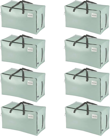 VENO 8 Pack Moving Bags and Large Christmas Decoration Storage Bins by Veno