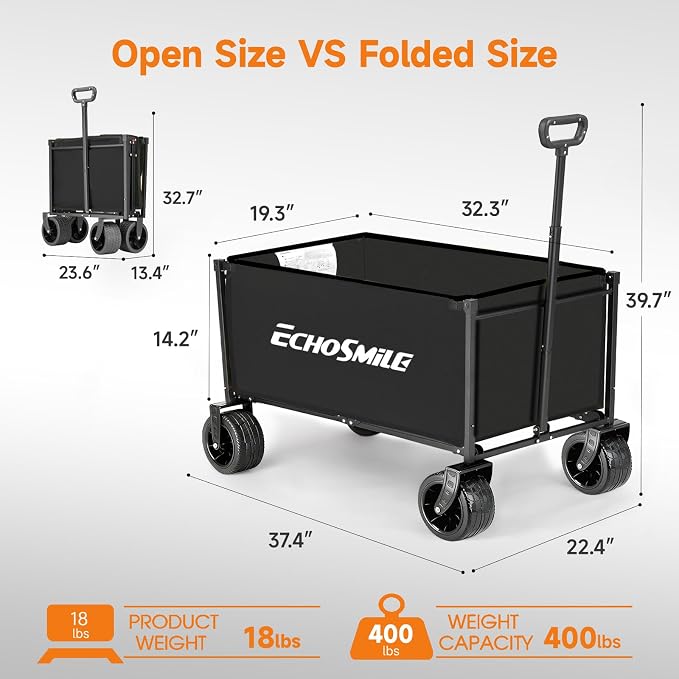 EchoSmile Collapsible Wagon Cart - Image 2