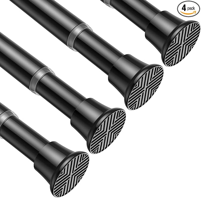 AIZESI 24-46 Inch Black Tension Rod, No Drilling, Adjustable by AIZESITENSIONROD