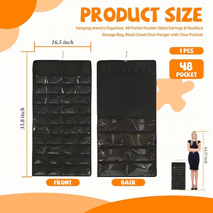 48 Pockets Hanging Jewelry Organizer - Image 2