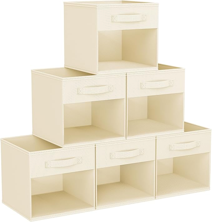DIMJ Cube Storage Bin, 6 Packs Collapsible Storage Bins by DiMJ