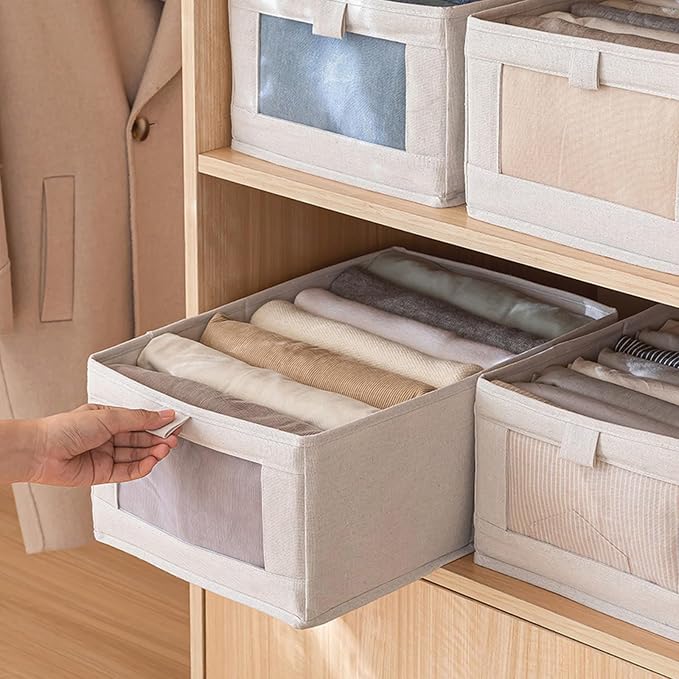 Linen Closet Organizers and Storage, 2 Pack Linen Closet Baskets - Image 7