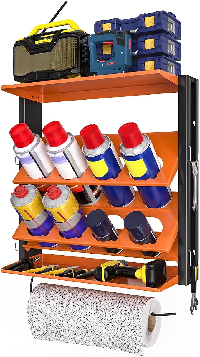 Spray Bottle Holder Wall-Mounted, Aerosol Spray Can Holder, Heavy Duty Paint by Riciakik