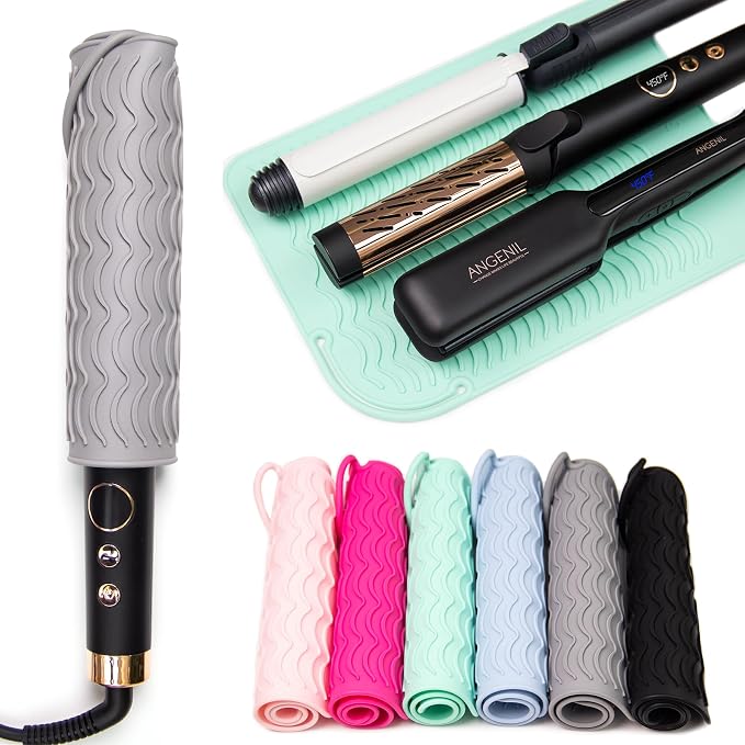 ANGENIL Travel Flat Iron Hair Straightener Large Pad Heat Mat - Image 4