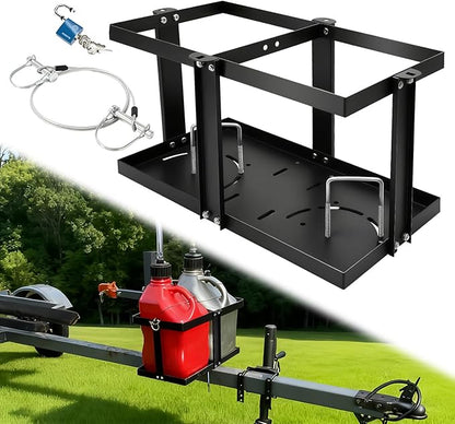 Gas Can Holder for Trailer, Fuel Jug Holder 4 Fixed Columns & Locking Strap | by Unknown