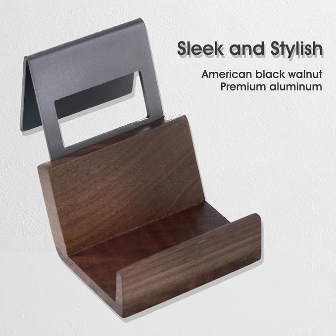 NIRVASH Walnut Controller Wall Mount, Wood Game Controller Holder Stand & - Image 3