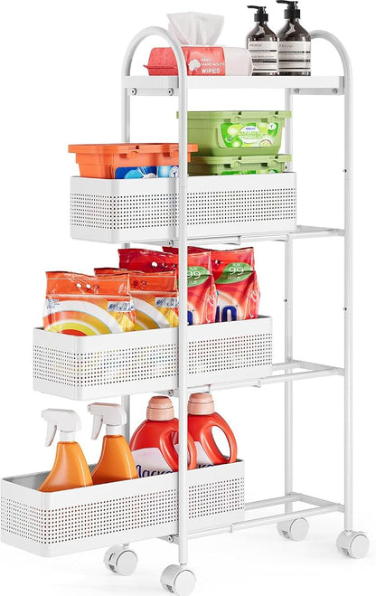 KINGRACK 4-Tier Slim Storage Cart by KINGRACK