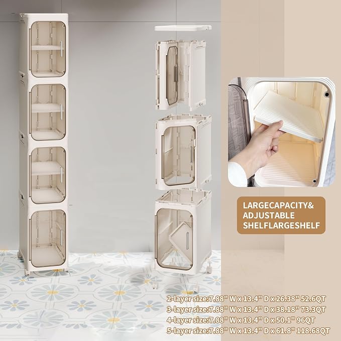 Narrow Bathroom Storage Cabinet - Image 5