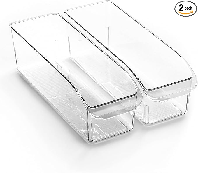 BINO | Plastic Storage Bins, Small | THE CURVE COLLECTION | Multi-Use Organizer by BINO