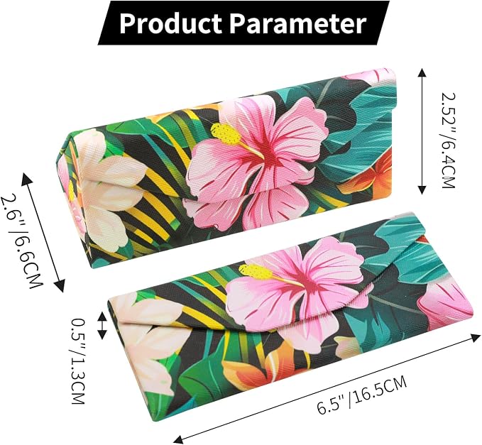 Foldable Glasses Case, Magnetic PU Leahter Sunglasses Case, Cute Hard Shell - Image 6