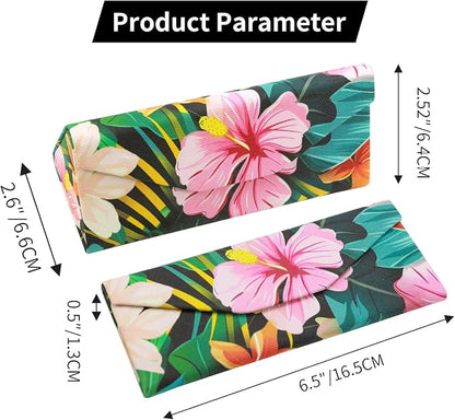 Foldable Glasses Case, Magnetic PU Leahter Sunglasses Case, Cute Hard Shell - Image 6