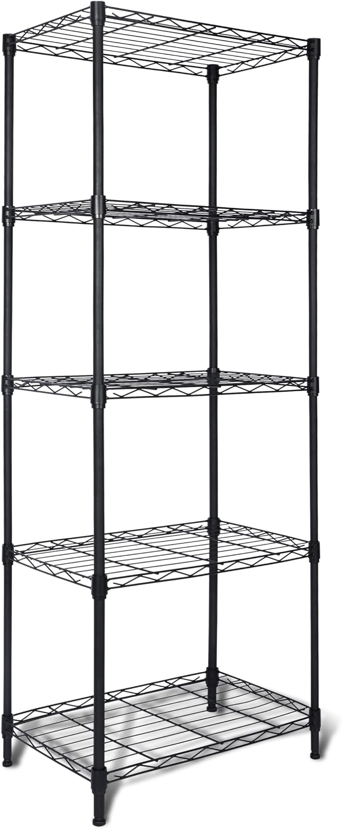 Whitmor 5 Tier Storage Shelves, Heavy Duty Metal Shelving, 400 lbs Capacity per by Whitmor