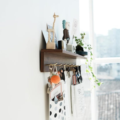 Entrance Coat Rack ，Coat Hooks, Wall-Mounted Wooden Hook Rack, Wall-Mounted - Image 2