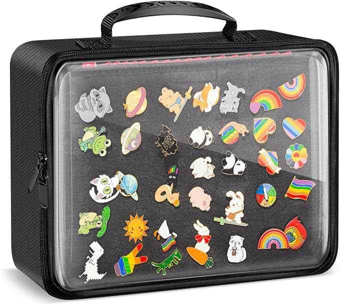 Enamel Pin Display Book, 18 Page Pin Bag by Joehea