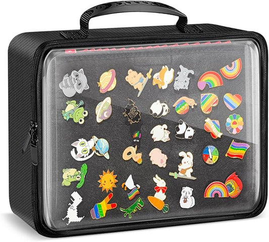 Enamel Pin Display Book, 18 Page Pin Bag by Joehea