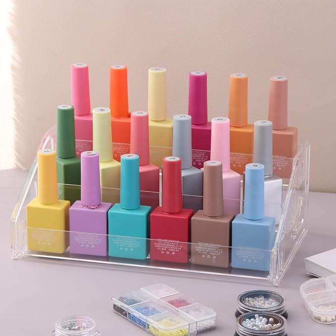 Nail Polish Organizer Clear Acrylic Eyeglasses Display Holder Essential Oil - Image 2