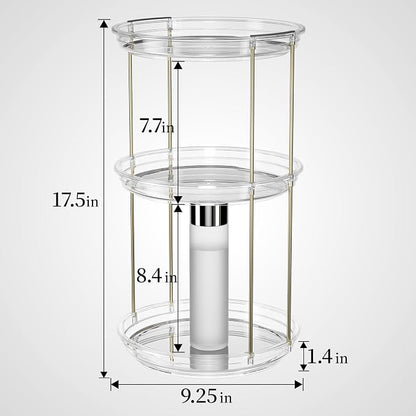 Delamu 3 Tier Rotating Makeup Organizer - Image 4