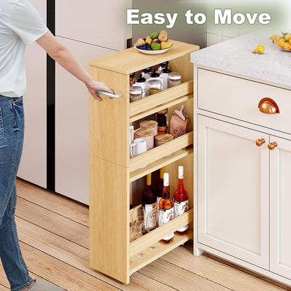 MARTY Rolling Storage Cart 7.9" W, 4-Tier Kitchen Cart - Image 2