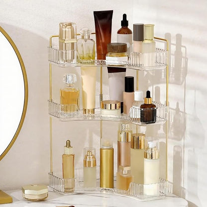 Corner Bathroom Countertop Organizer, Vanity Trays by INVSSENEORGANIZERS