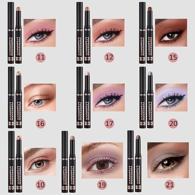 Matte Cream Eyeshadow Stick Nude Eye Shadow Sticks Waterproof Longwear - Image 7
