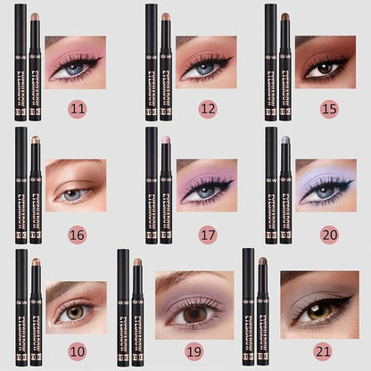 Matte Cream Eyeshadow Stick Nude Eye Shadow Sticks Waterproof Longwear - Image 7