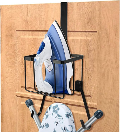 ORLESS Over The Door/Wall Mount Ironing Board Hanger, Laundry Room Iron and - Image 2