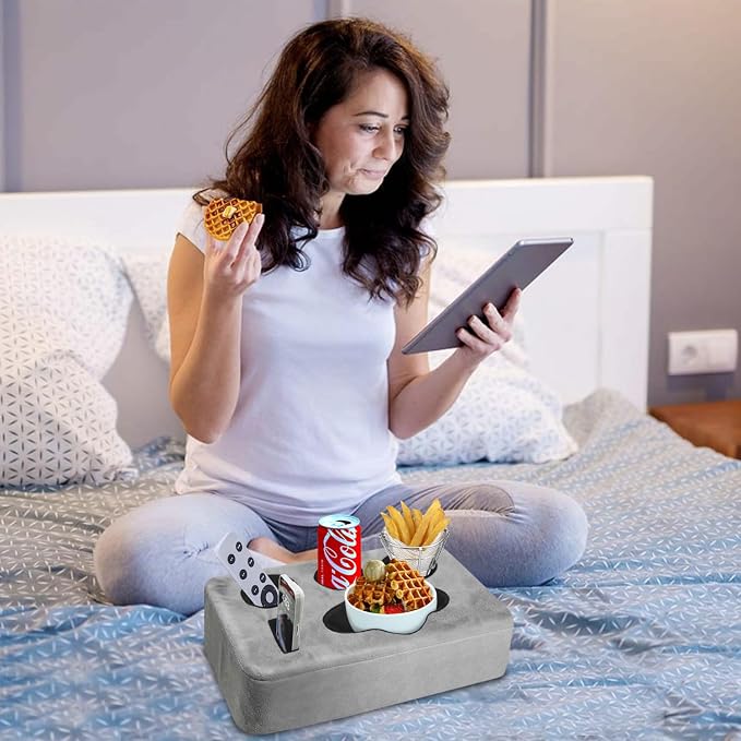 Couch Bed Cup Holder Pillow, Nisdoing 5 Hole Couch Drink Holder! Keep Drinks - Image 3