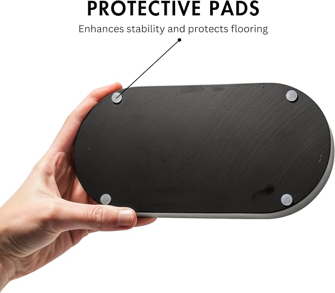 Matte Black Round Soap Dispenser Tray, 8” Soap and Lotion Bottle Tray Organizer - Image 4